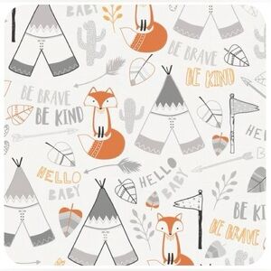 Fox and Teepee Kids crib sheet